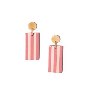 Sunshine Tienda Madison Cabana Earrings Pink /White